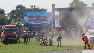 Jombang Siap Hadapi Bencana, Gelar Apel dan Simulasi Kesiapsiagaan